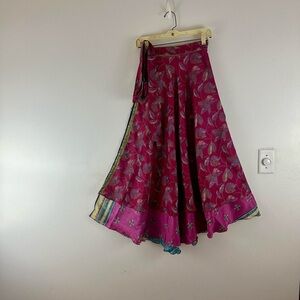 Reversible Upcycled Magic Sari Wrap Maxi Skirts